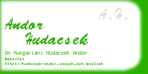 andor hudacsek business card
